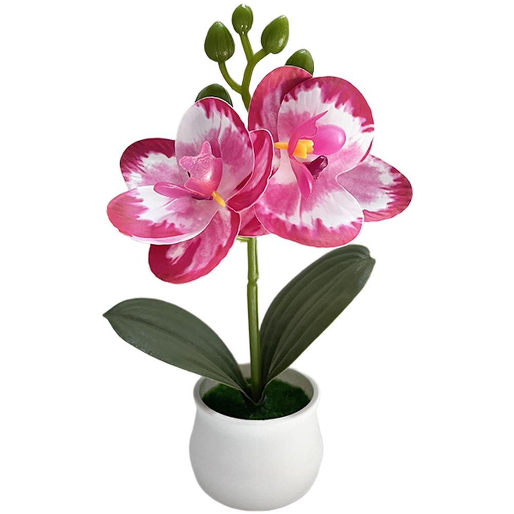 Wedding Centerpiece Artificial Orchid Lifelike Simulation Plastic Construction Low Maintenance Decoration Yellow
