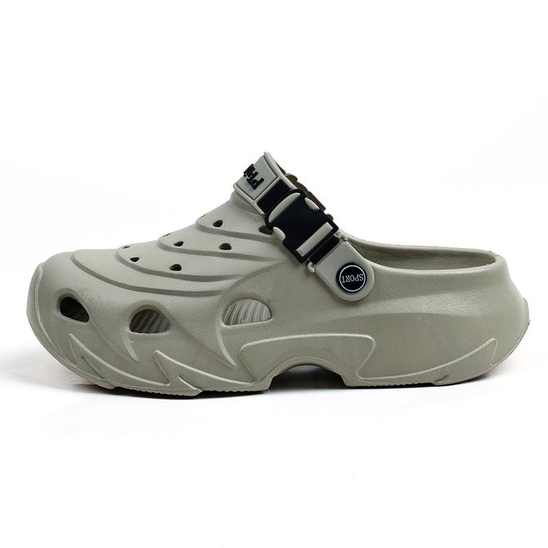 New Hole Shoes Men's Bag Head Drag Thick-soled Non-slip Beach Shoes Men's Slippers Home Wear Two Trendy