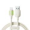 USB-A To iPhone Lightning Cable with Fluorescent Tip 1.2m - Beige