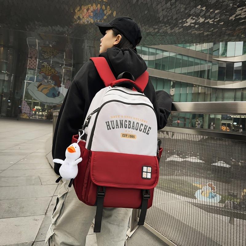 Small fresh schoolbag female high school student simple backpack junior high school student large capacity backpack