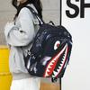 For Primary School Students, School Bags, Shark Personalized Pattern Printing, Large Capacity, Lightweight and Simple Backpack, Backpack for Men