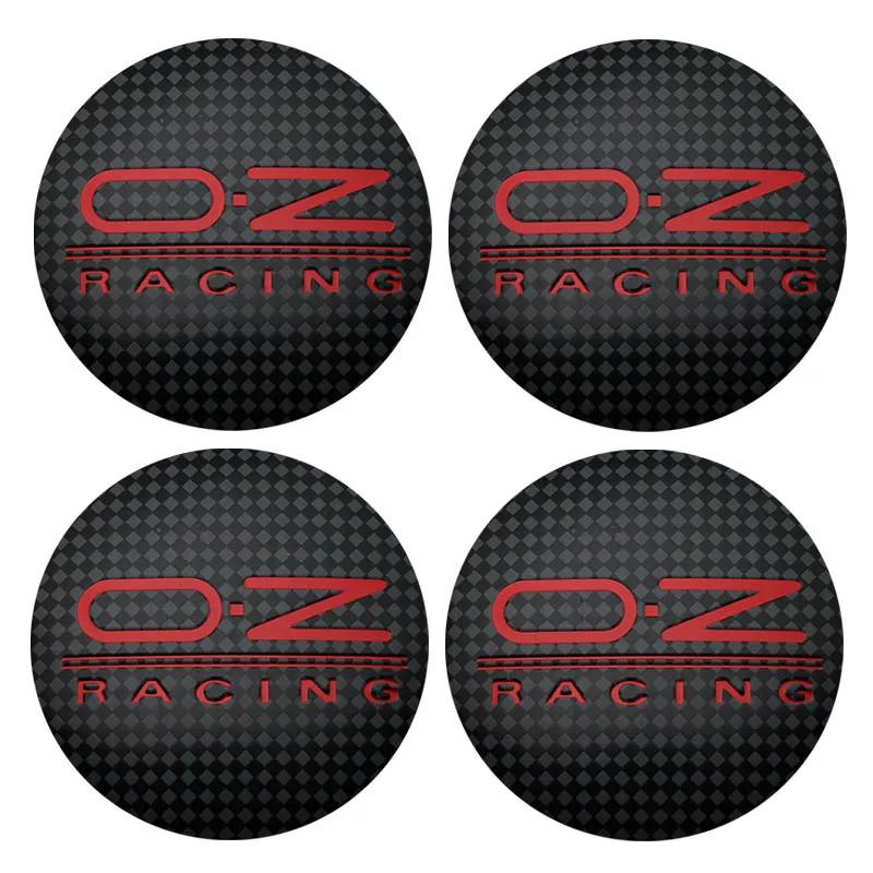 4pcs 56+60mm Car Styling OZ Racing O.Z Logo Car Wheel Hub Center Caps Sticker Rim Cover Decoration Badge Emblem Auto Accessories