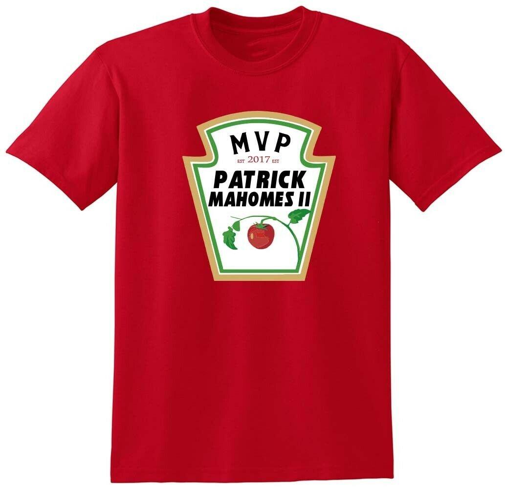 

Футболка унисекс «Патрик Махоумс II Канзас-Сити Чифс MVP кетчуп»