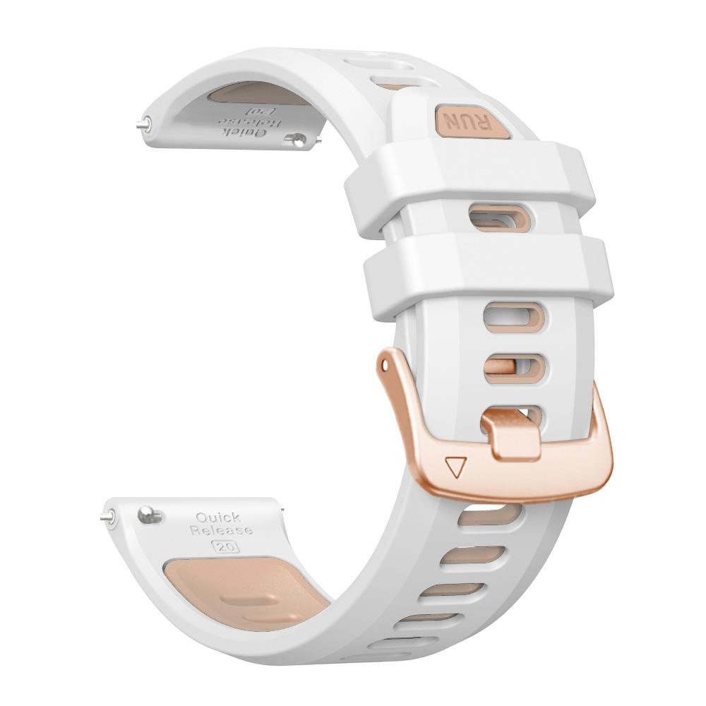 20 mm tvåfärgat silikonarmband för Garmin Forerunner 170 170Music Forerunner 70 570 42 mm 165 245 Vivoactive 6 5 Venu 2 Plus Band