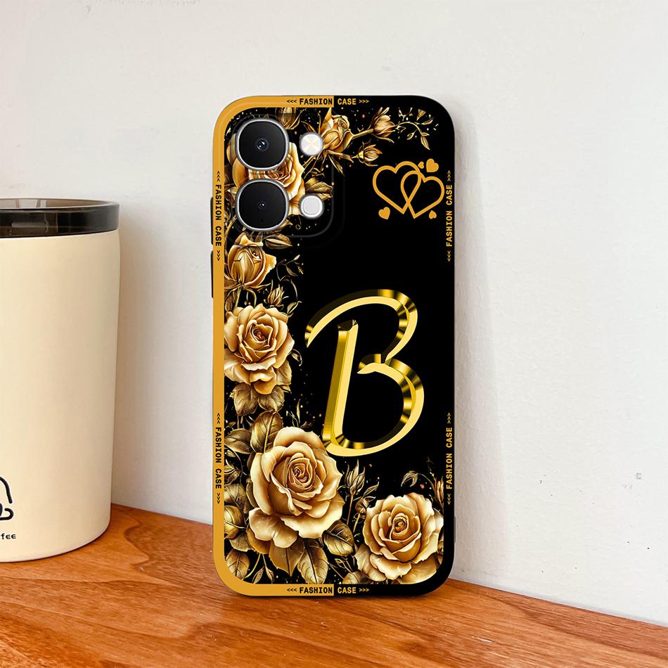 For Vivo Y500i / Y31D Phone Case Couple Letters Shockproof Full Coverage Funda For Vivo Y 31d Y 500i Soft Liquid Silicone Cover
