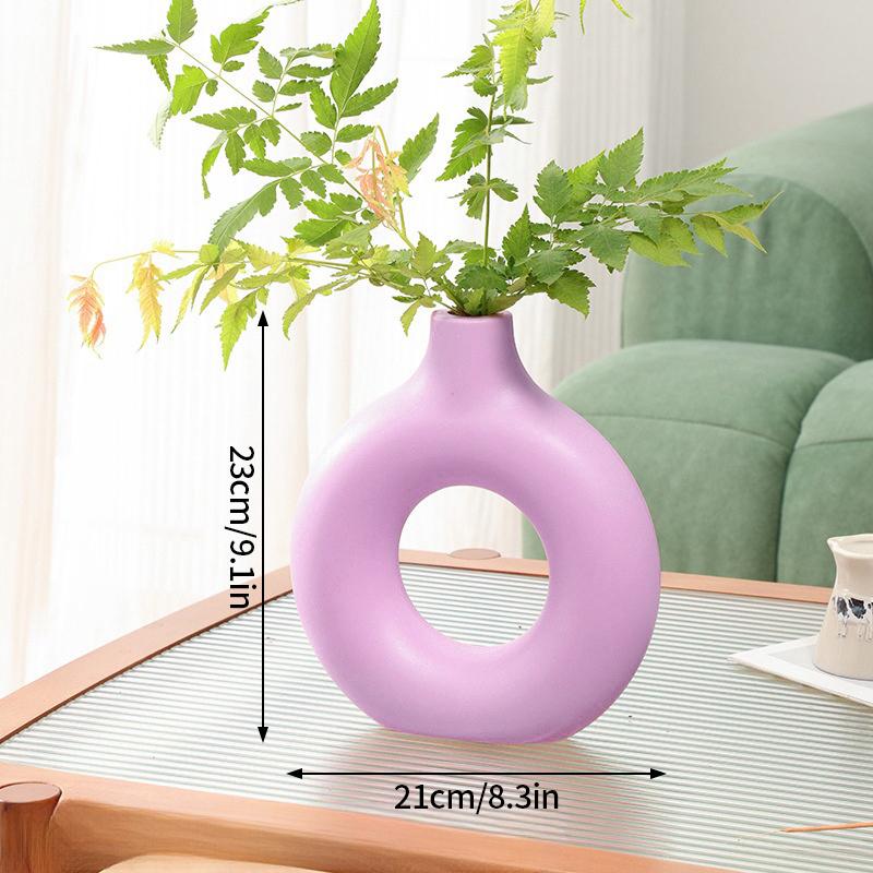 Artistic Plastic Flower Vase Nordic Style Vases Decorative Vase Flower Vases Living Room Ornament Home Decor Table Decoration