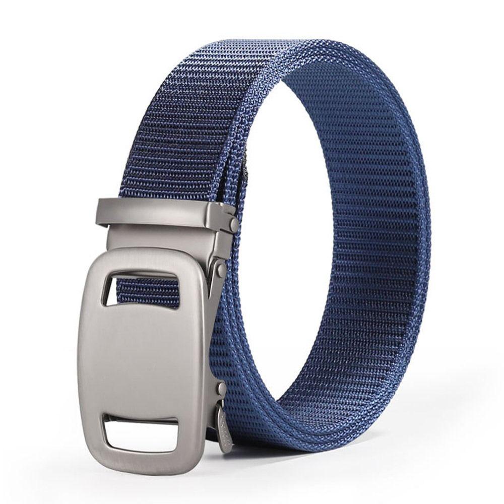Simple Wild Style Automatic Buckle Waistband Luxury Brand Canvas Strap Men Nylon Braided Belt