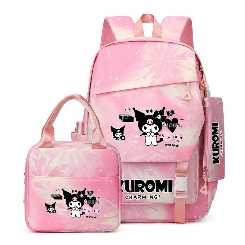 3-teiliges Schulrucksack-Set für Schüler Große Kapazität Oxford-Stoff Schultasche mit Schultergurt und Federmäppchen