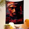 Тупак 2Pac Thug Life Красные Розы Декоративный Настенный Гобелен Подвесной Гобелен для Спальни Общежития Подарок