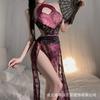 Sex underwear sexy uniform pure desire pajamas qqny clothes women's purple small chest cheongsam