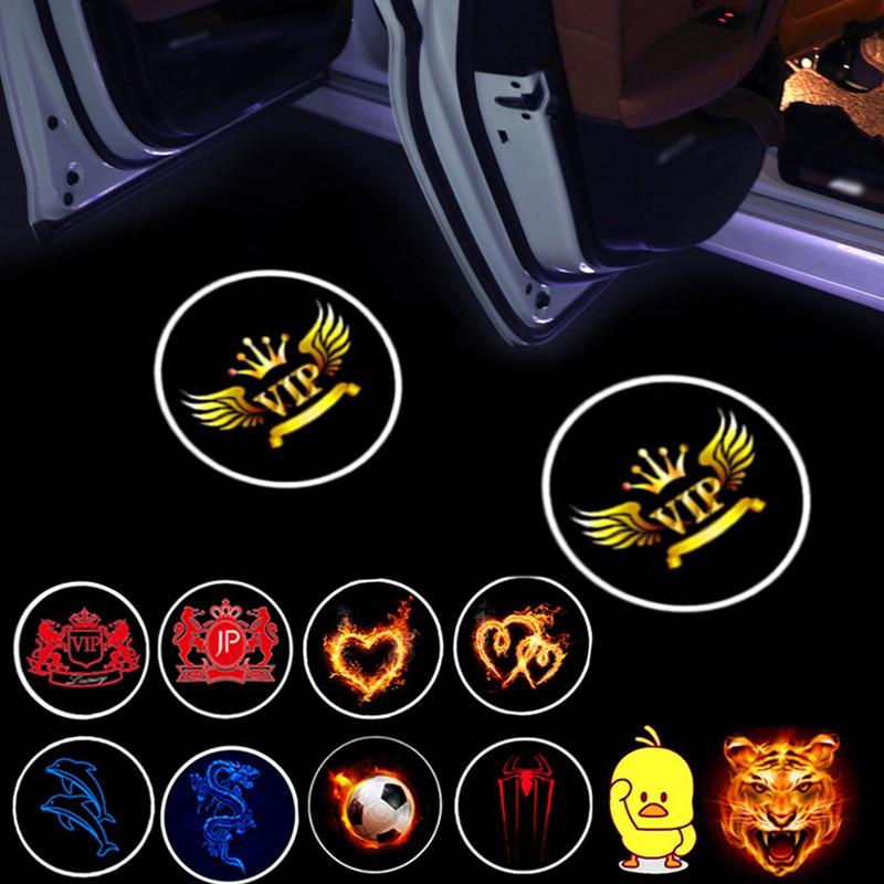 

2 шт. VIP JP Heart Spider Dragon Автомобиль Добро пожаловать Дверь Лазерная проекционная лампа Беспроводная автоматическая индукционная светодиодная напольная лампа