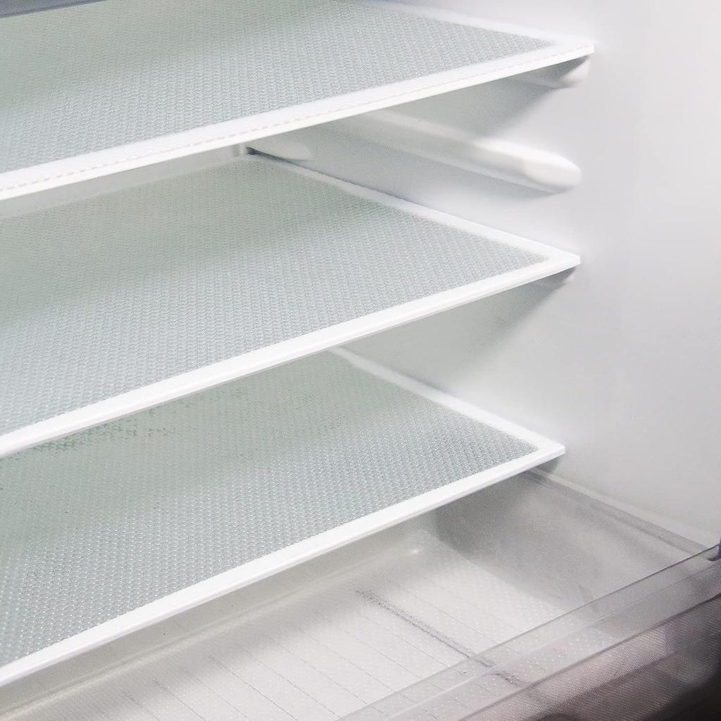 8Pcs Refrigerator Liners, Washable Fridge Liner Mats Covers Pads for Glass Shelf Cupboard Cabinet Drawer Home Kitchen Accessories Organization