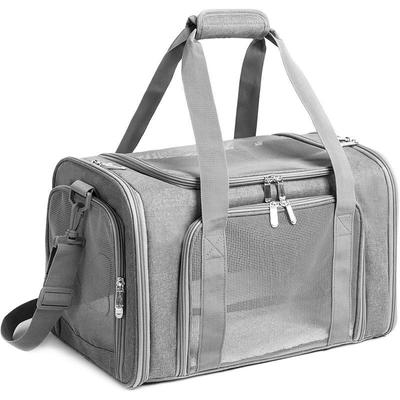 Portable Breathable Pet Carrier: Foldable, Lightweight, Car-Mountable, Large Capacity for Cats and Small Dogs
