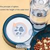 Water Pet With Bowls Feeder 3 In 1 Ear Design Tilted Cat Water And Food Bowl Set With Gravity Water Bottle For Neck Protection