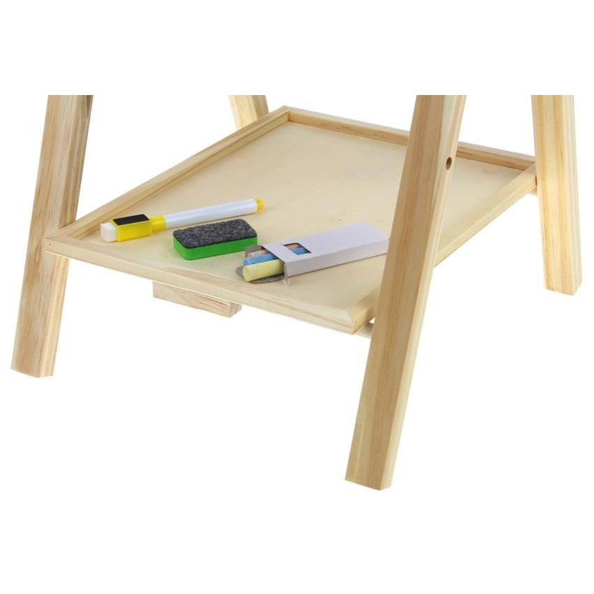 Wooden Double-Sided Magnetic Chalk Board with Inscription Marker and Abacus