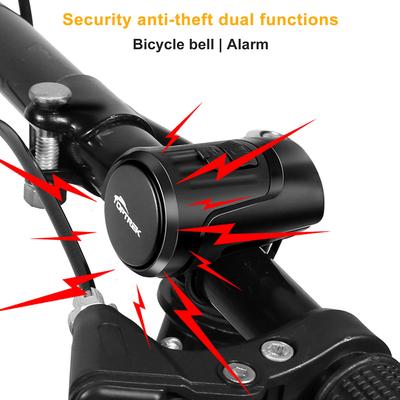 Rower elektryczny klakson z zabezpieczeniem przed kradzieżą Alarm rowerowy 2 w 1 ładowanie przez USB wysoki poziom decybeli rower ostrzegawczy dzwonek rowerowy