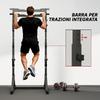 Adjustable Squat Rack With Double Support Weight Plate Holder And Pull Up Bar Steel 112 100x201 217 Cm Black