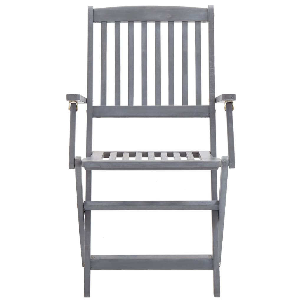 Foldable Garden Chairs 6 pcs with Cushions Solid Acacia Wood