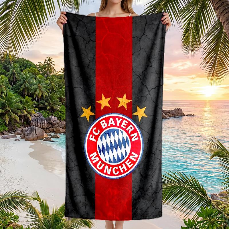 Bayern Football Fashion Beach Towel: Ideal for Summer Adventures Soft, absorbent and quick drying suitable for swimming and bathing