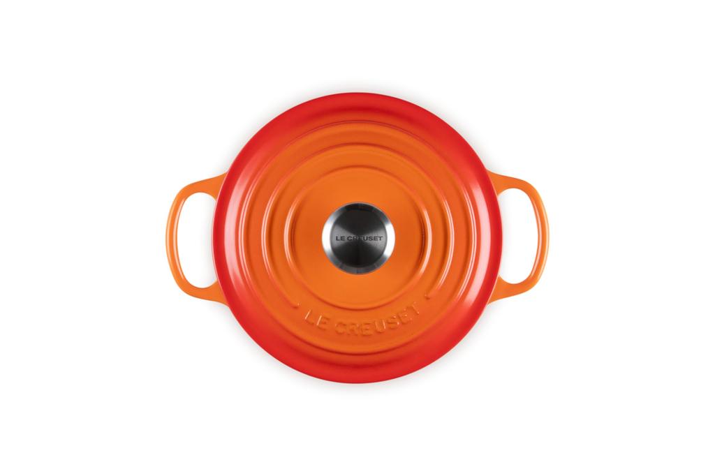 Le Creuset Japanische Cocotte, 18 cm, Orange, Gusseisen-Emaille-Topf, Gas-, Induktions- und Backofenkompatibel [Offizielles Japanisches Produkt]