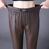 Dicke Lederhose mit hoher Taille und 9-Zoll-Übergröße, neuer Winterstil, lockere Haren-Freizeithose