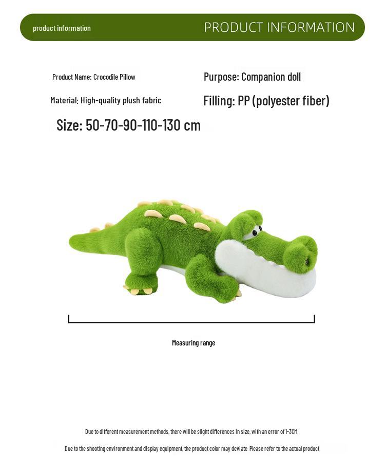 Mr. Crocodile Cartoon Plush Toy – Children's Birthday Gift, Hug Pillow, Home Decoration