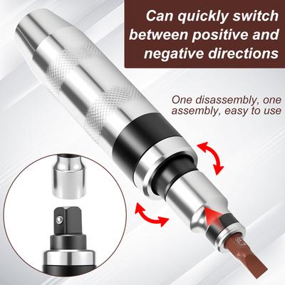 Manual Impact Screwdriver with Bits Portable Reversible Impact Driver Tool , Household Cordless Screwdriver Kit Hand Repair Tool