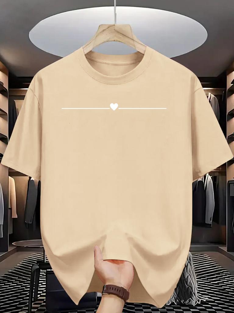2026 Summer New Style Unisexs Pure Cotton Tshirt Street Casual Fashion Comfortable Soft and Breathable Simple Pattern Print