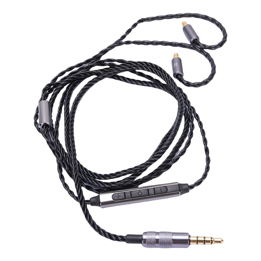 Headphone Cable Fit for IE100 IE400 IE500 with Mic 3.5mm Plug 3.94ft Long Improve Sound Quality Headphone Replacement