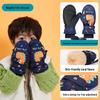 Kids' Waterproof Ski Gloves - Fleece Lined, Thickened Cotton for Winter Play