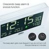 Bordklokke Digital vekkerklokke Hvit BC10W Digital Alarm Bordklokke Hvit Ekte importert produkt BRAUN/Brun