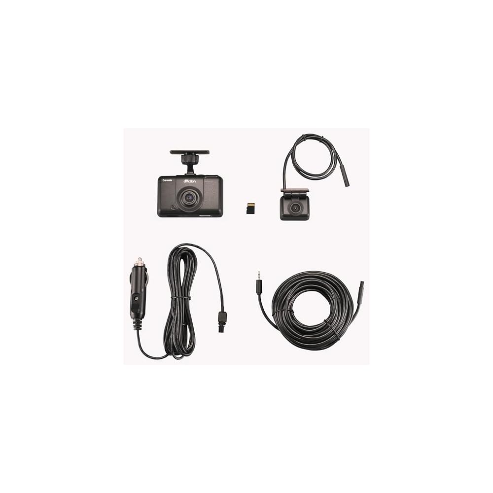 Carmate DC2000R Dashcam, Front and Rear Dual Cameras, License Plate Recognition, Improved Performance, 4.6 Megapixel Resolution
