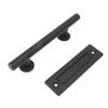 Sliding Barn Door Handle Black Carbon Steel Barn Door Handle for Cabinets Wardrobes