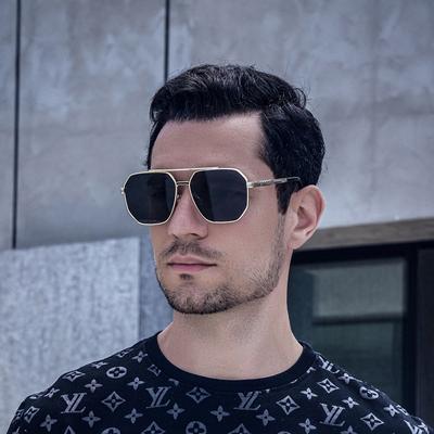 Retro Driving Sunglasses Men'S Anti-Ultraviolet Double-Beam Sunglasses Women'S Trendy Glasses