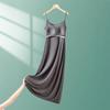 2025 Summer Loose Solid Color Modal Suspender Skirt - Medium Long, Large Size Casual Dress