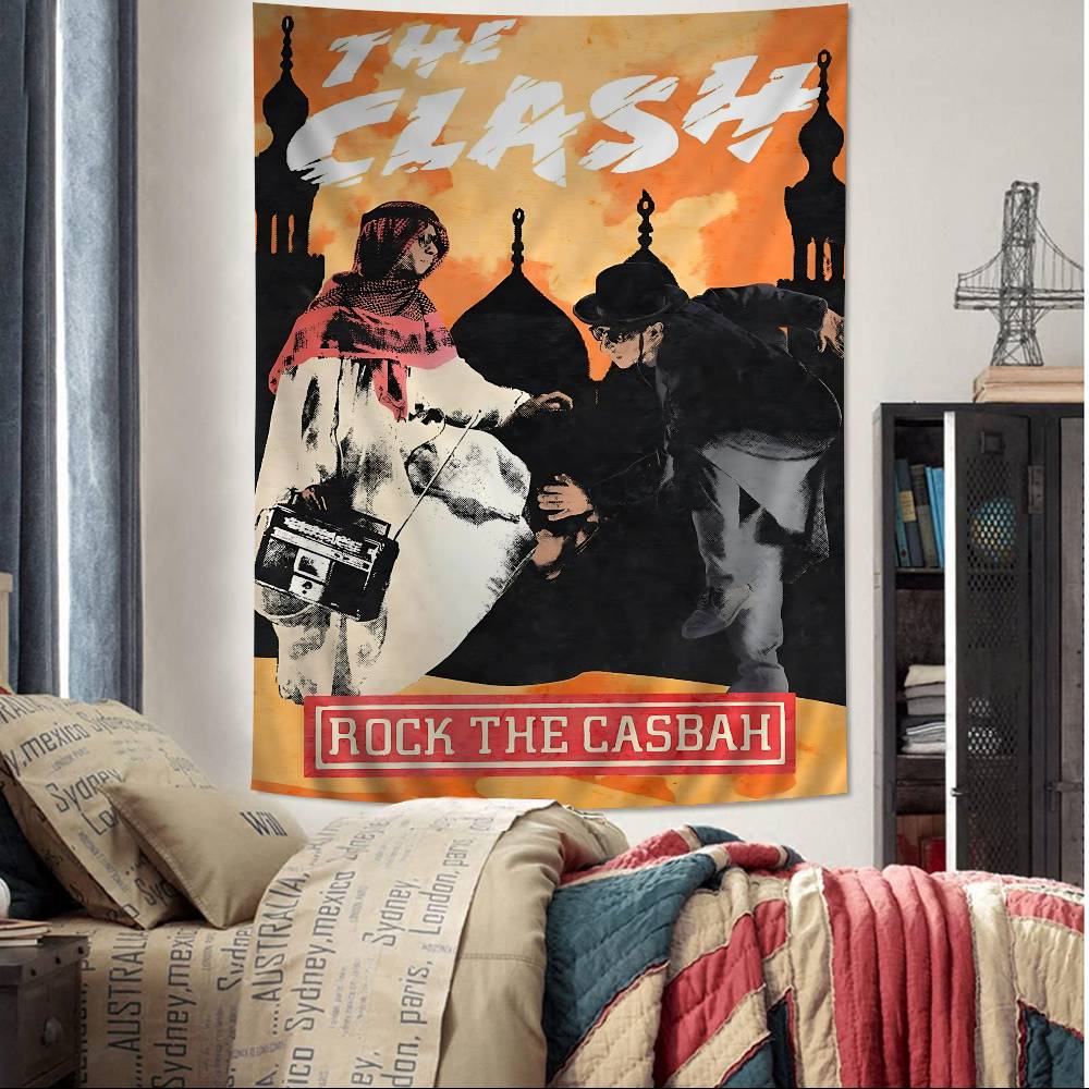 Clash The Band Tapestry Art Printing Cheap Hippie Wall Hanging Bohemian Wall Tapestries Mandala Art Home Decor