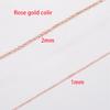 1mm/2mm krzyż ze stali nierdzewnej O łańcuszek naszyjnik z różowego złota dla kobiet mężczyzn DIY biżuteria cienka bransoletka naszyjnik