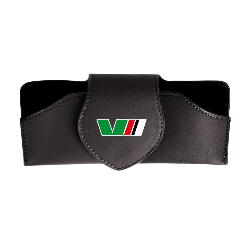Car Leather Glasses Case Sun Visor Sunglasses Clip Organizer Box For Skoda Octavia VRS VII Rapid Kodiaq Fabia Karoq Superb Scala