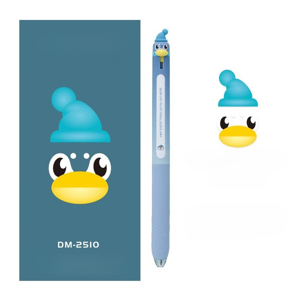 12Pcs Cute Cartoon Penguin Ballpoint Pen 0.5mm Quick Drying Black Gel Pen Creative Writing Pen Student School Office Supplies