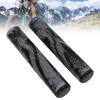 MTB Bicycle Grip 22.2mm TPE Rubber Handlebar Cover Soft Antislip Handle Grip with Lock Bar EndGray Black