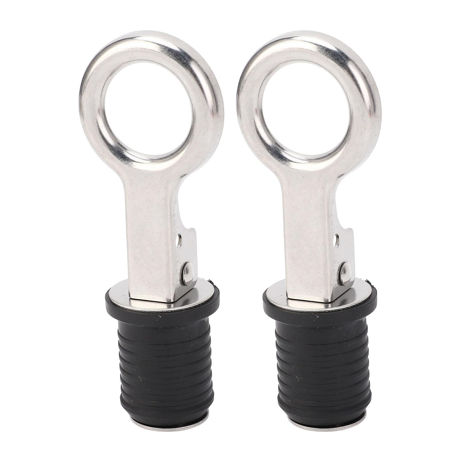 

2 шт. Пробка для лодки с ручкой-защелкой Нержавеющая сталь Морская сливная пробка с поворотом Морская резиновая пробка Аксессуары для судов Яхт 1 inch