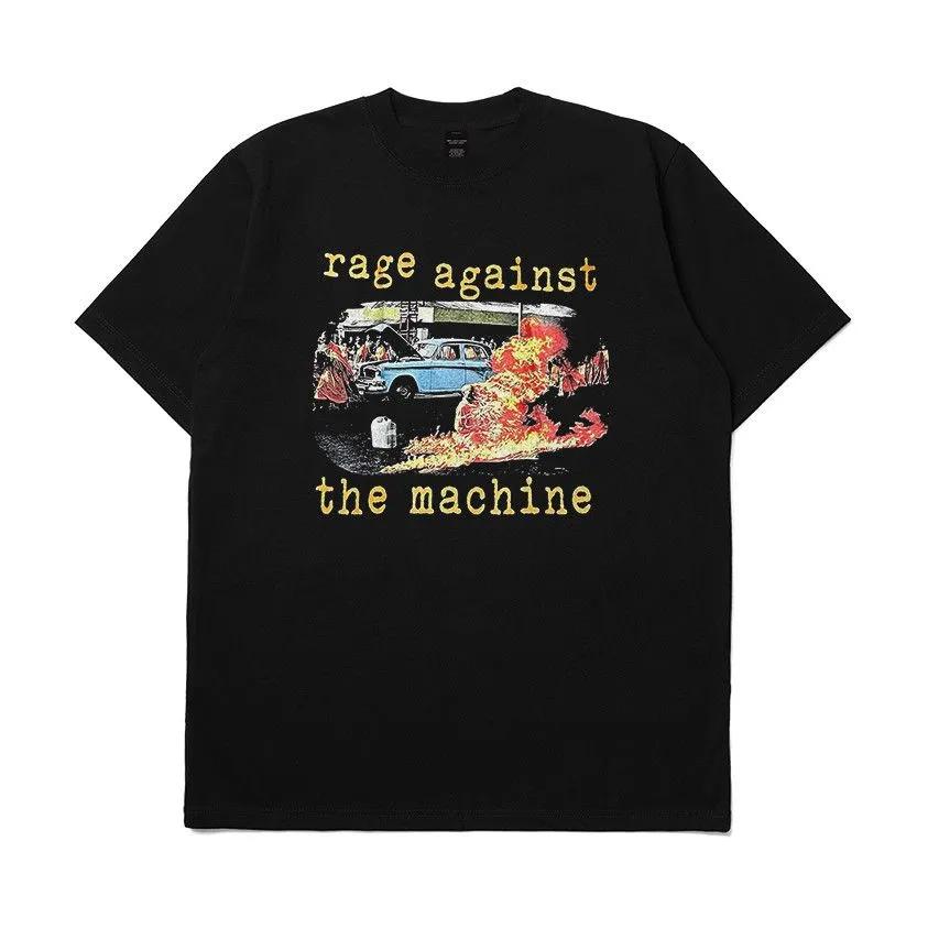 Unisex Short Sleeve Crew Neck Cotton T Shirt Rage Against The Machine Monk S