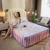 1pc Ruffle Bed Skirt +2pcs Pillowcase Thicken Sanding Bed Skirt 3pcs Set Soft Comfortable Bedspread Twin Double Size Bed Cover