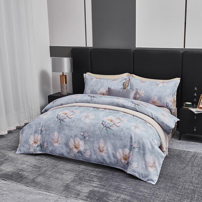 Mengjie Cloud Dream Flower Garden Super Soft Brushed 4-Piece Bedding Set