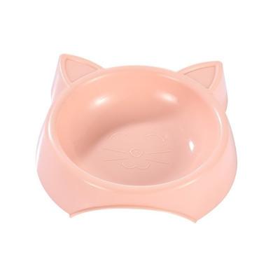 Forma de Gato Lindo Plato para Gato de Plástico Anticaída Tapa abatible Platos para Gato Plato Antideslizante para Comida de Gato Alimentación de Mascotas