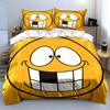 Smiley Face Decor Set Bedding Set With 1 Duvet Cover 2 Pillowcases Single Double King Queen, Gift