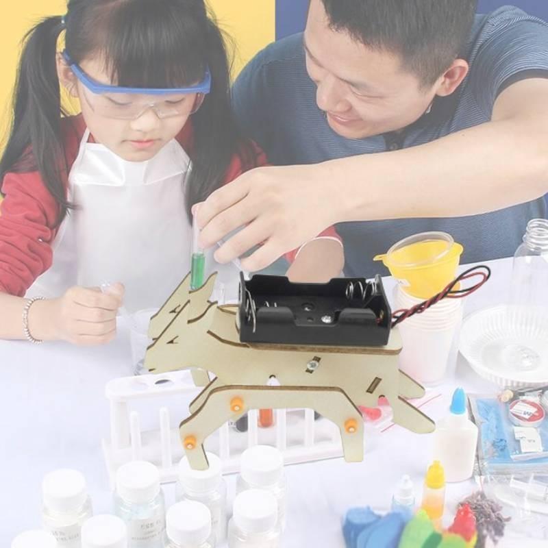 Fifth Grade Student Diy Wooden Electric Running Goat Educational Science Experiment Kit