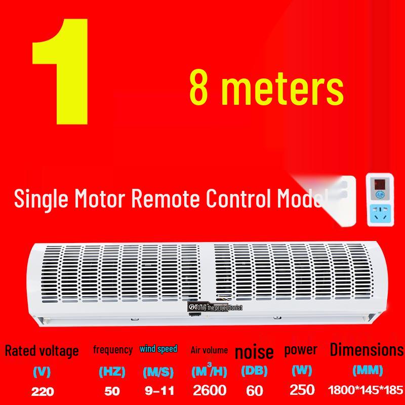 Silent Commercial Air Curtain for Doors - 0.9/1.2/1.5/1.8/2 Meter