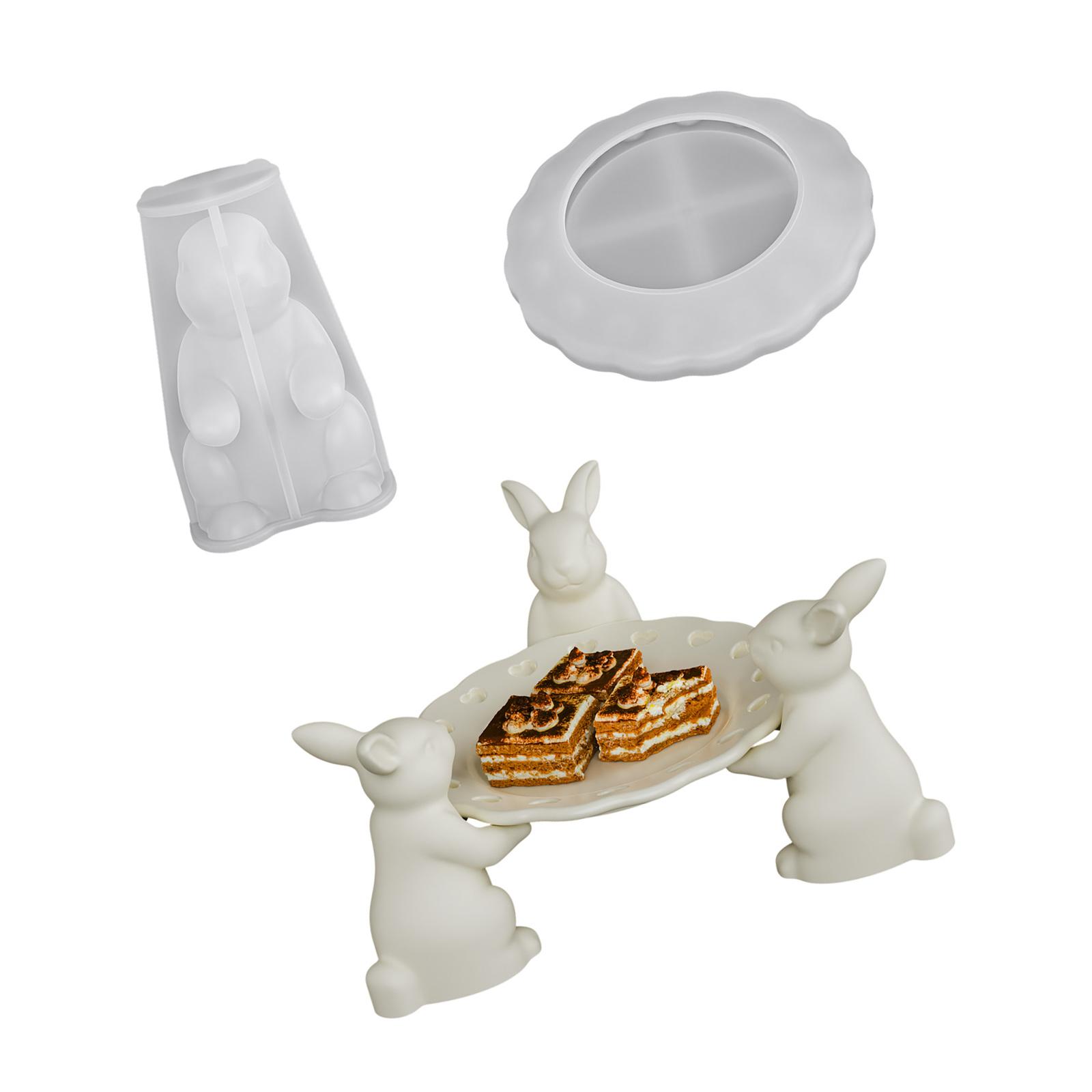 

Multifuntional Rabbit Shape Silicone Tray Mold for Cartoon Ornaments Festival Home Decorating and Creative Gift Ideas 1