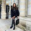 Women Tweed Coat Solid Color Suit Collar Long Sleeve Double Breasted Autumn and Winter Imitation Wool Mid-length Jacket